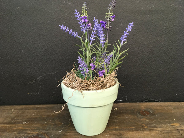 Faux Potted Lavender