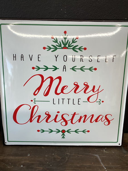 Metal Christmas Sign