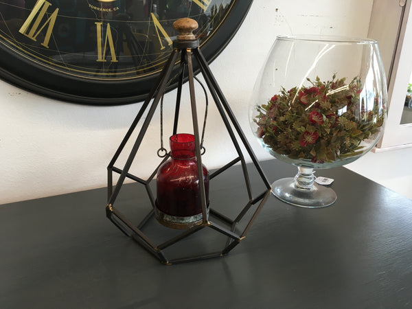 Lantern with Red Glass