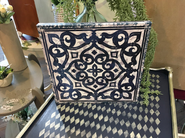 Blue Tile Canvas #3