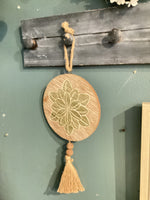 Wood Green Flower Boho Decor