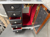 Gorgeous black jewelry box silver transfers