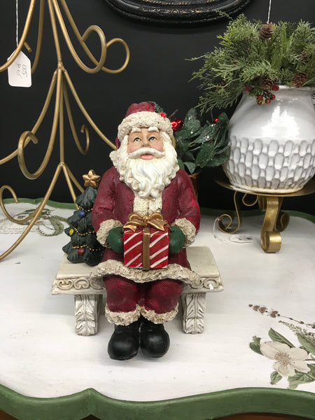 Santa on bench