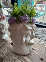 Cement Cherub Head Planters