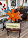 Painted a wood stem flowers