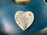 Floral Heart shaped Trinket Box