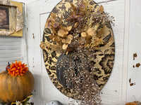 Half Pumpkin floral oval Roycycled paper