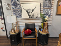 Jackson the Wood and  vinyl occasional chair