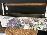 Beautiful white & purple wood tote