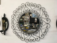 Silver Round Mirror