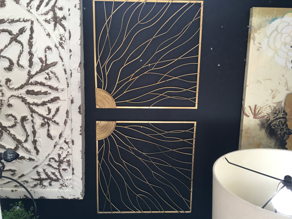 Gold Wire Decor - Pair