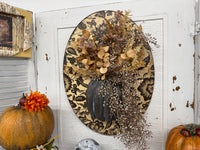 Half Pumpkin floral oval Roycycled paper