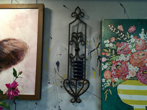 Iron Rusty Sconces - Pair