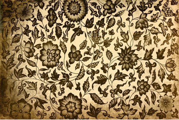 Roycycled  Grungy Floral Decoupage Paper