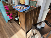 Joe the rustic crate hand made bar cart