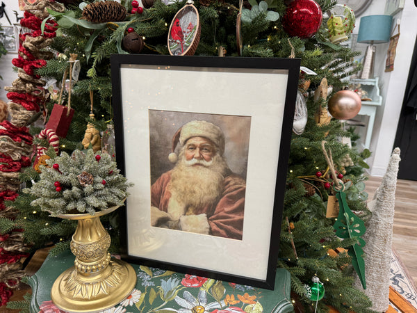 Santa black frame picture