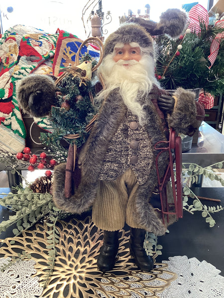 Brown Santa with Sleigh