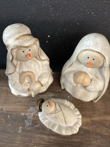 3 Piece Snowpeople Natvity