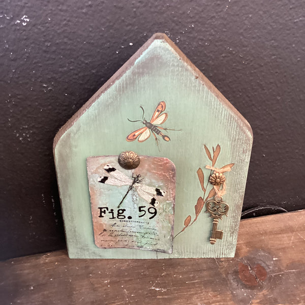 Dragonfly mixed media house