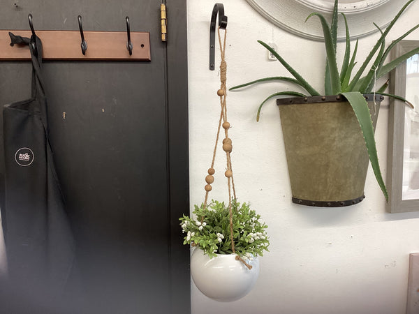 Metal Hanging Boho Pot