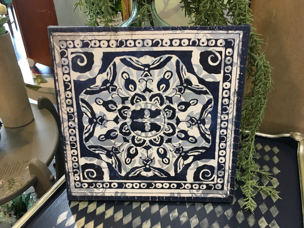 Blue Tile Canvas #1
