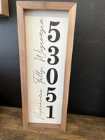(Menomonee Falls Zip code 4x12 art picture