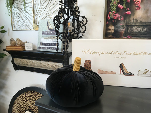 Faux Velvet Pumpkins