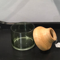 Boho Vase with Green Tinted Glass