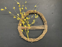 Homemade Yellow Floral Wreath