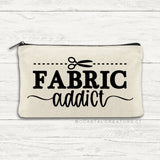 Canvas zipper bags make-up, paint brushes etc