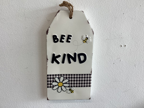 BeeKind Metal sign