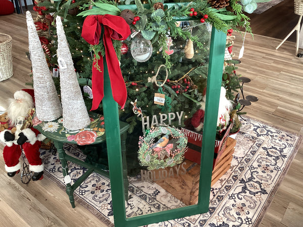 Green Window w/ Happy Holidays
