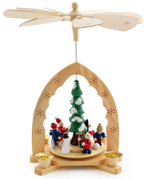 German under the Christmas Tree wood pyramid 12”