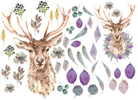 Roycycled Winter Stag Decoupage Paper