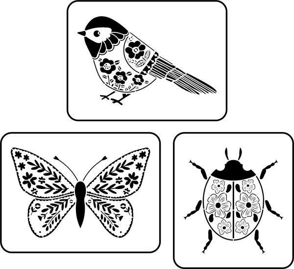 JRV Folk Art Critters stencil