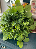 12” Mixed Greenery Half Sphere