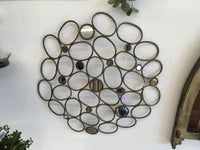Iron Wall Decor with Mirror Accents