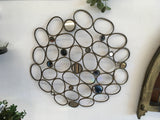 Iron Wall Decor with Mirror Accents