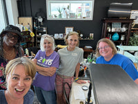 06/28/25 (Saturday) 1-3:30pm Paint a small table, chair or jewelry box or make a cabinet door art or tray