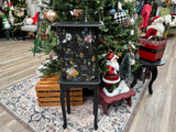 Moriah the black floral  jewelry armoire