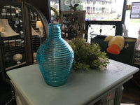 Blue glass vase