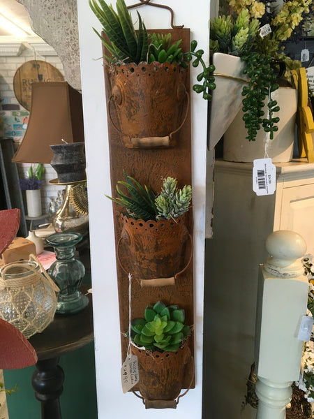 Rustic flower pot hanging