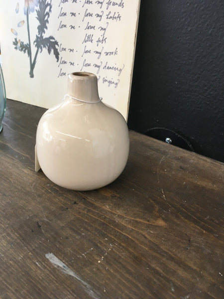 Small beige vase