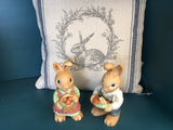 Pair of Bunnies with Baskets
