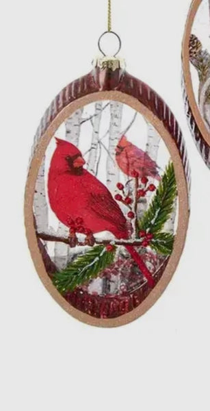 Woodland animals glass ornaments 3 styles