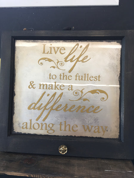 Live Life window art