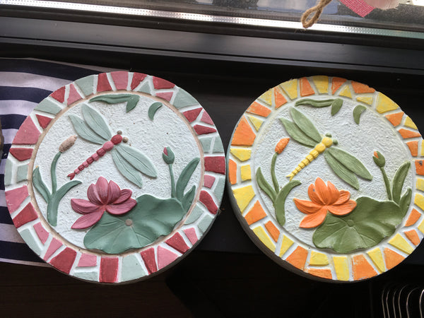 Dragonfly Stepping Stone - Painted
