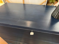 Peter the Blue Anvil Tall Chest Dresser