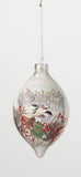 Woodland Teardrop ornaments cardinal or chickadee