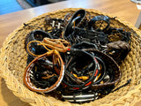 Leather stackable bracelets